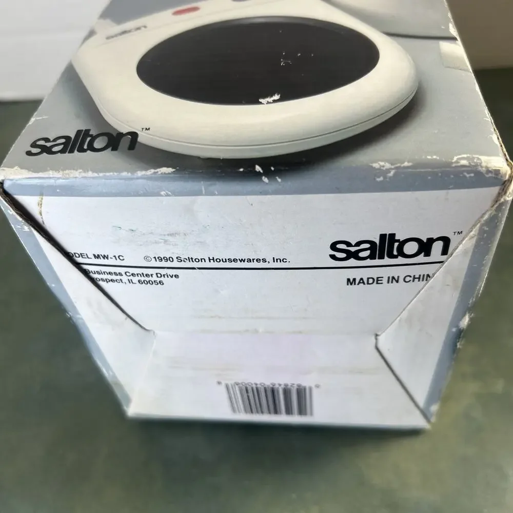 Vintage 1990 Salton Hot Spot MW-1C Coffee Mug Beverage Warmer NOS Tested